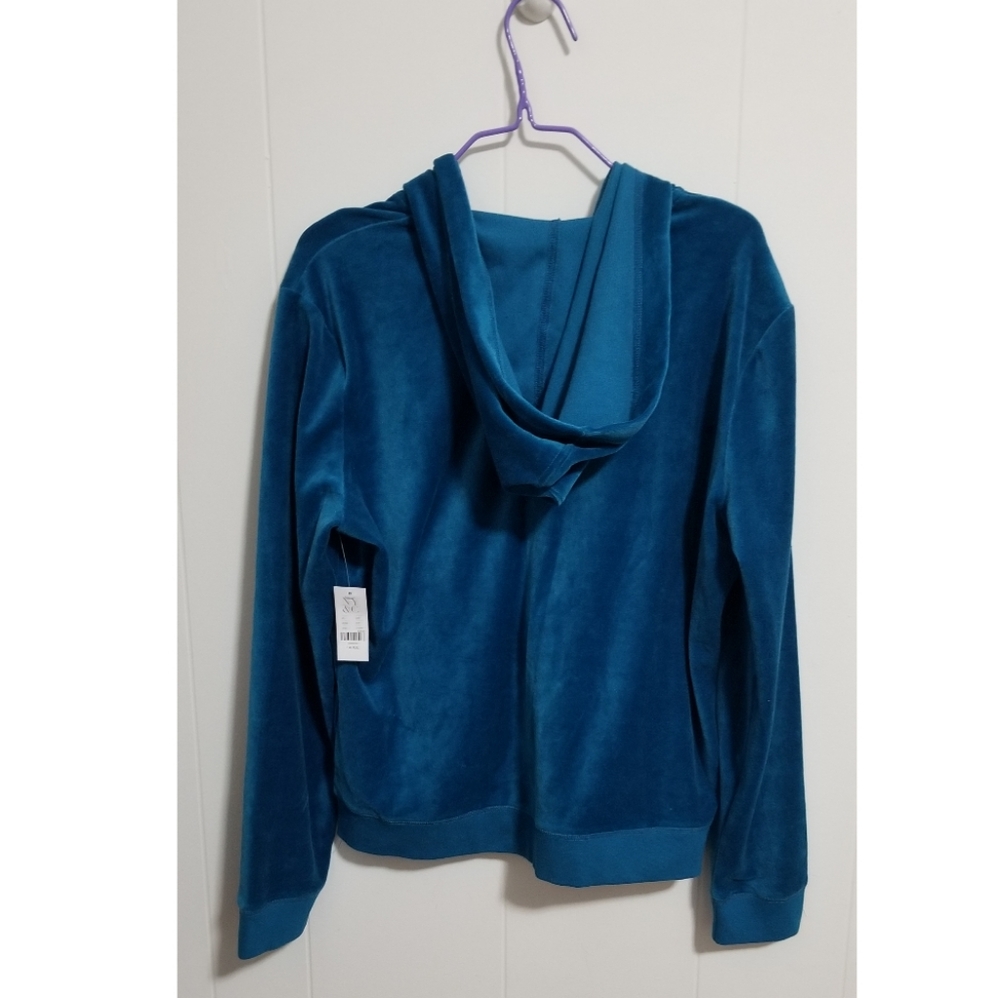 New York & Company Hooded velour zip-front jacket - Picture 2 of 8